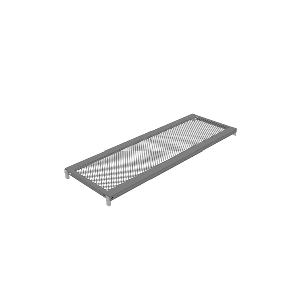 Tennsco Z-Line Additional Perf. Steel Shelf W/ Clips, 48"Wx18"Dx1 5/16"H, Gry ZMPS-4818-MGY - main